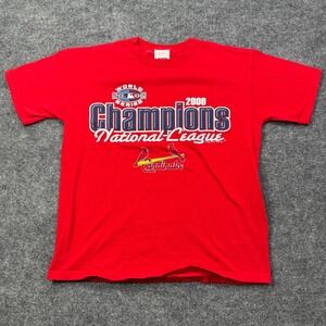 St Louis Cardinals CSA T Shirt Kids 14/16 Red World Series Champions Retro 2006